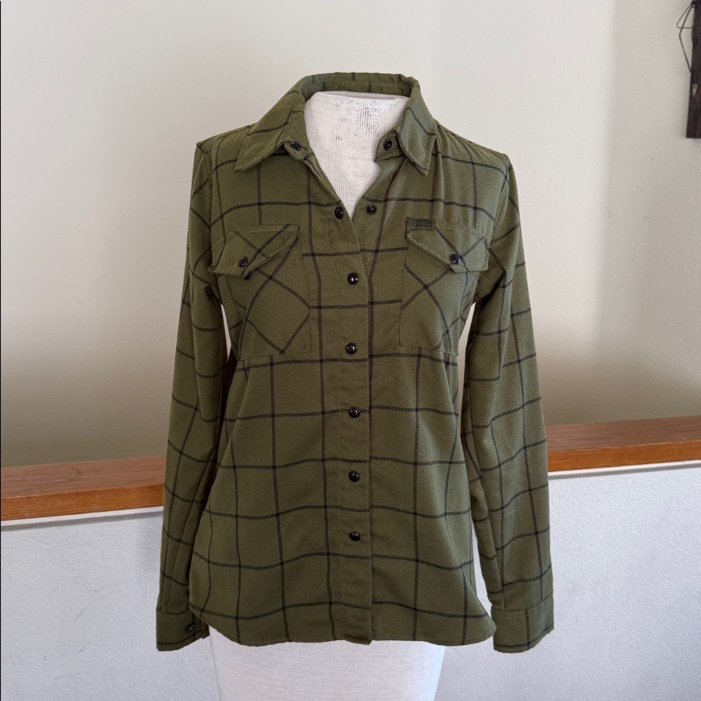DIXXON women’s  Olive free. Flannel button down size small